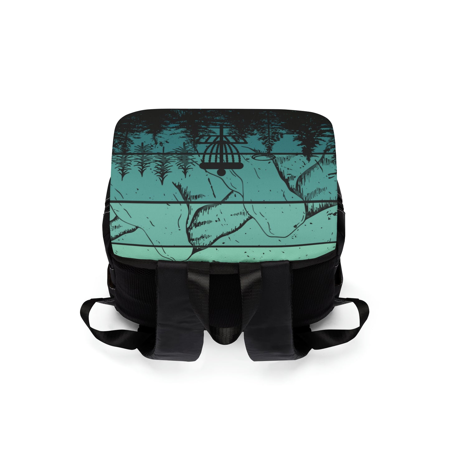 Retro Blue Disk Golf Backpack