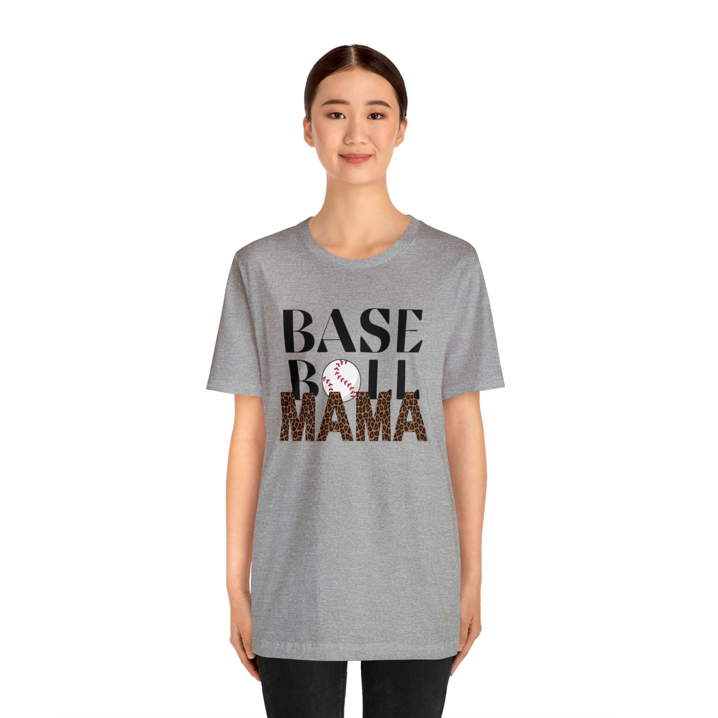 Baseball leopard print MaMa Short Sleeve Shirt
