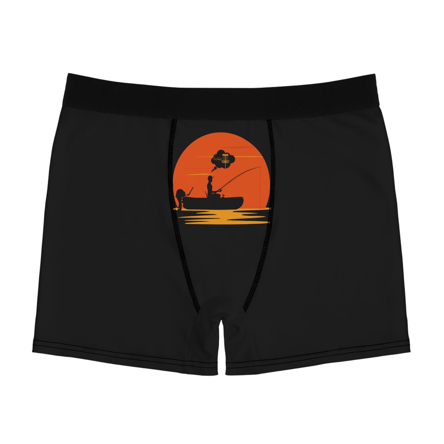 Fishing but thinking about Disc Golf Men's Boxer Briefs (AOP)