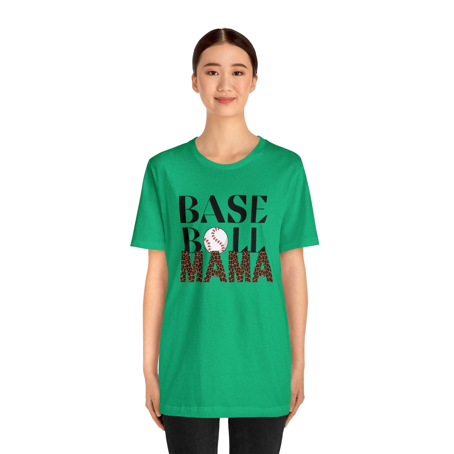 Baseball leopard print MaMa Short Sleeve Shirt