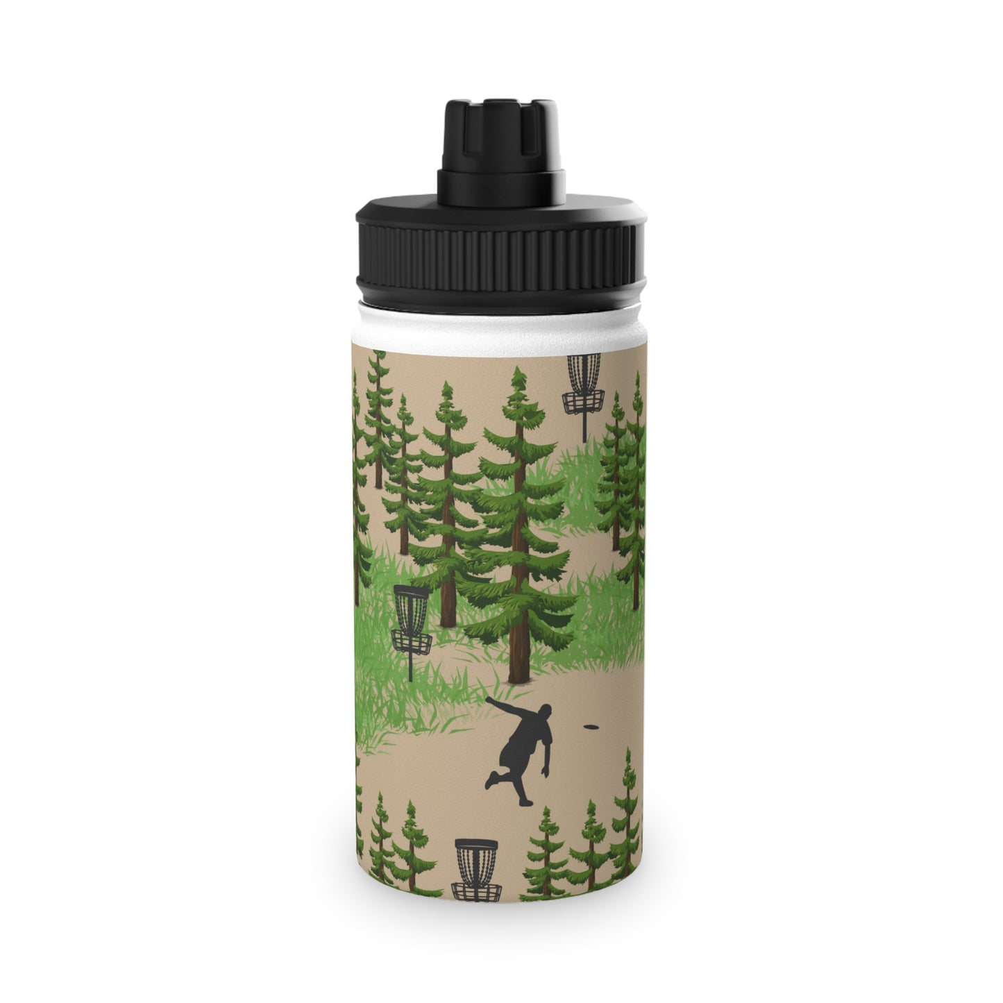 Woods Themed Disc golf Stainless Steel Water Bottle, Sports Lid