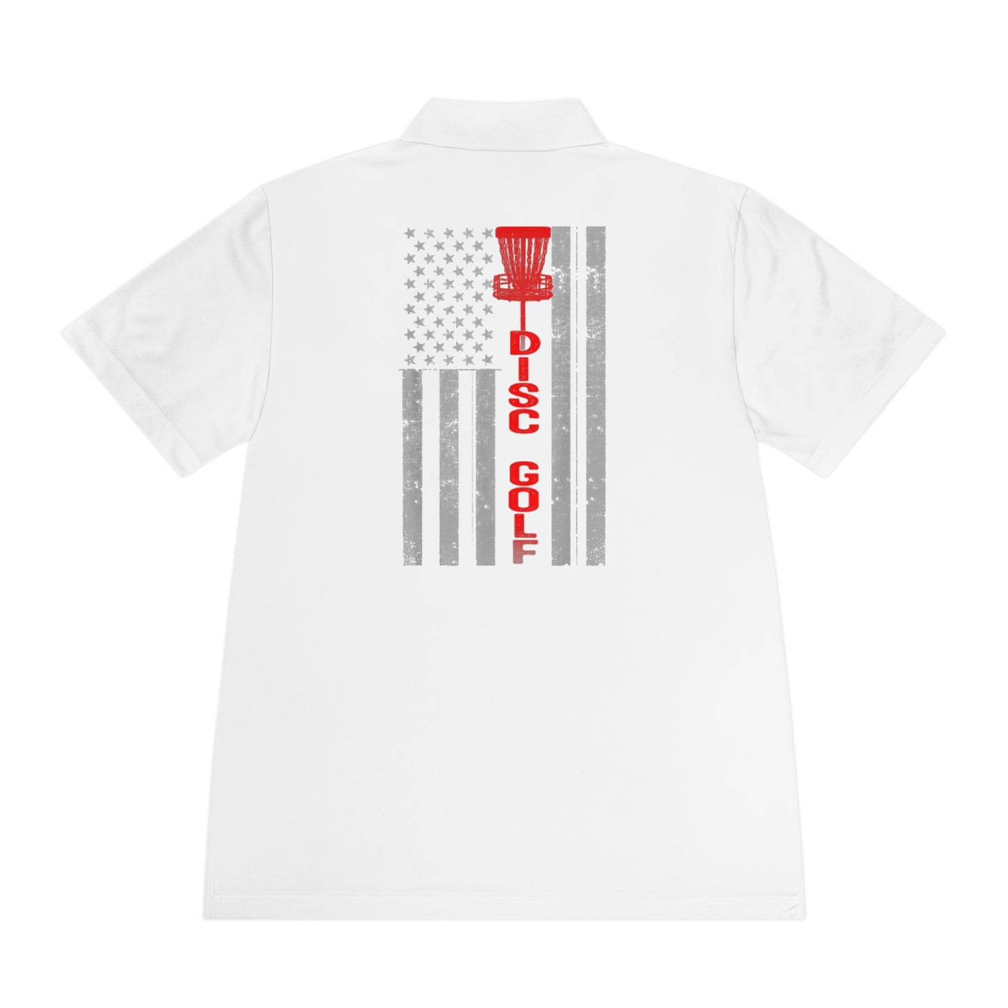 Men's Disc golf Polo Shirt American flagged themed