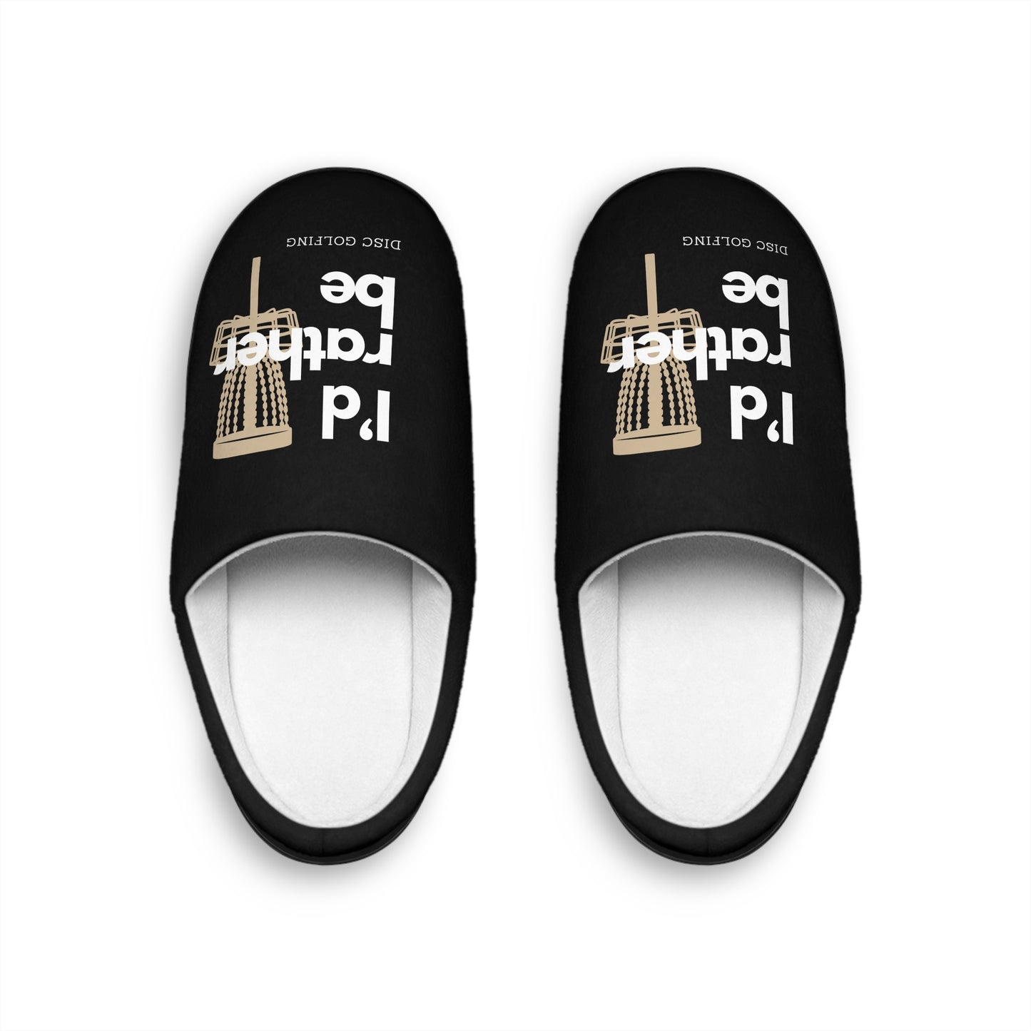 I’d rather be Disc Golfing Men's Indoor Slippers