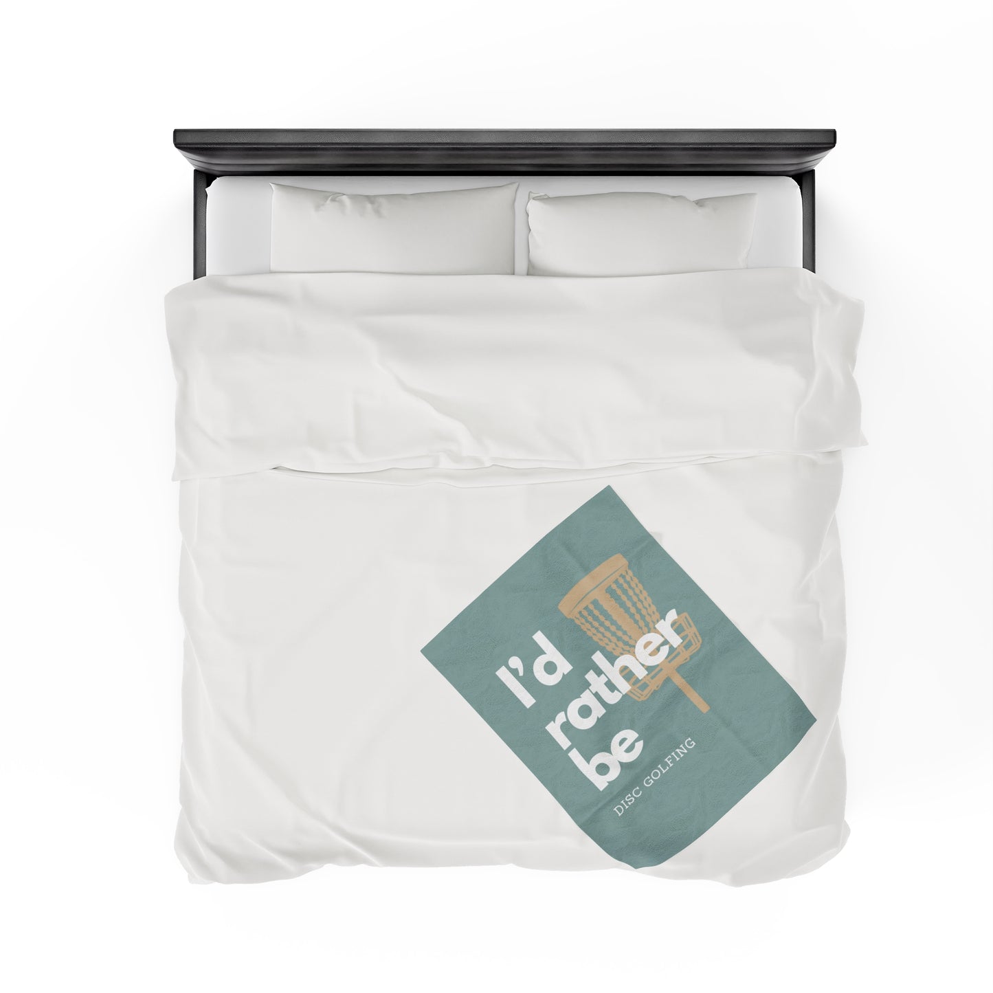 I’d rather be disc golfing Plush Blanket- blue