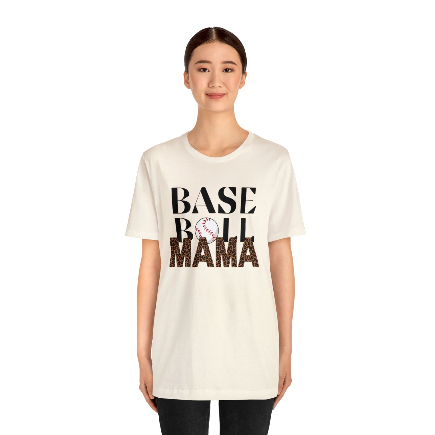 Baseball leopard print MaMa Short Sleeve Shirt