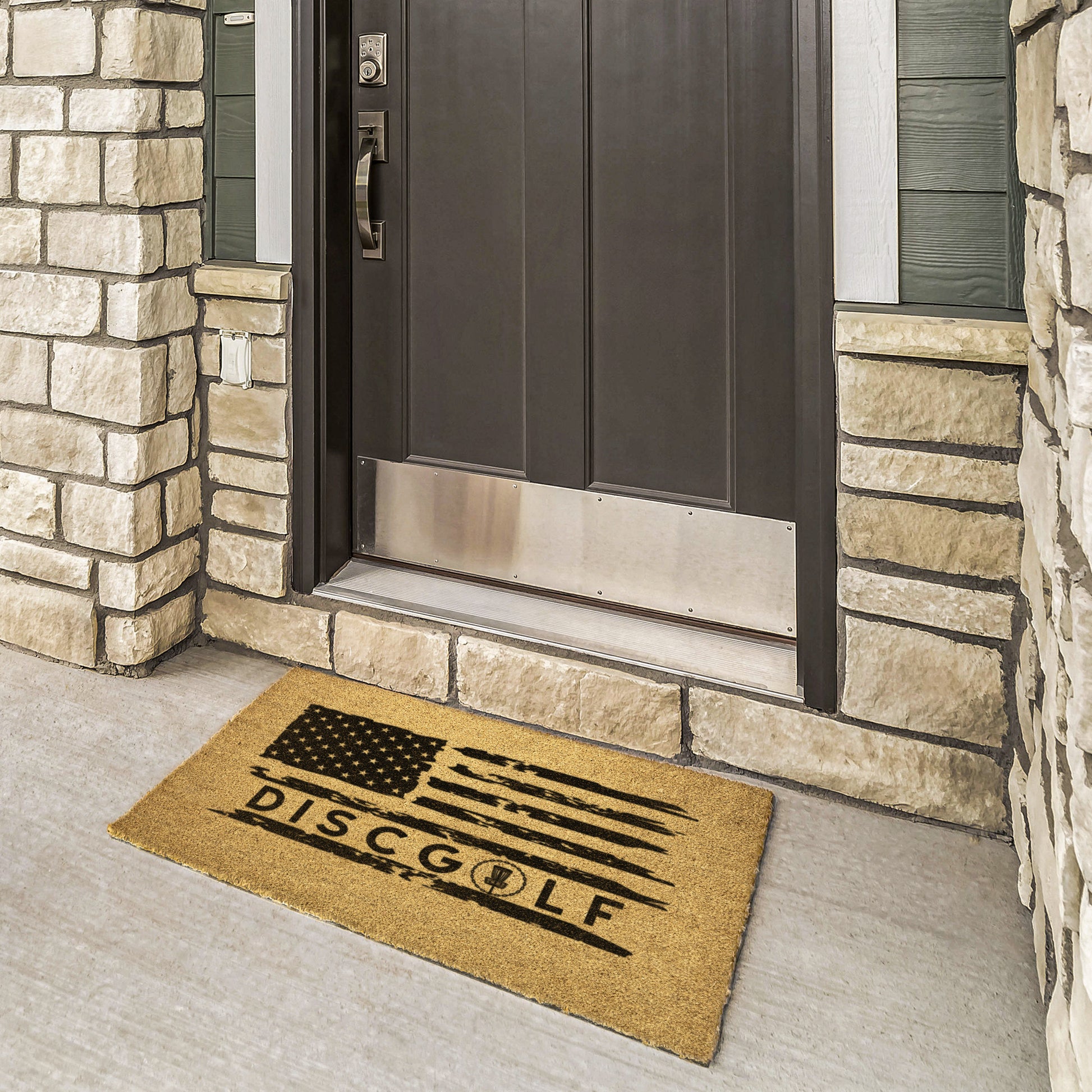 Disc Golf american flag door mat