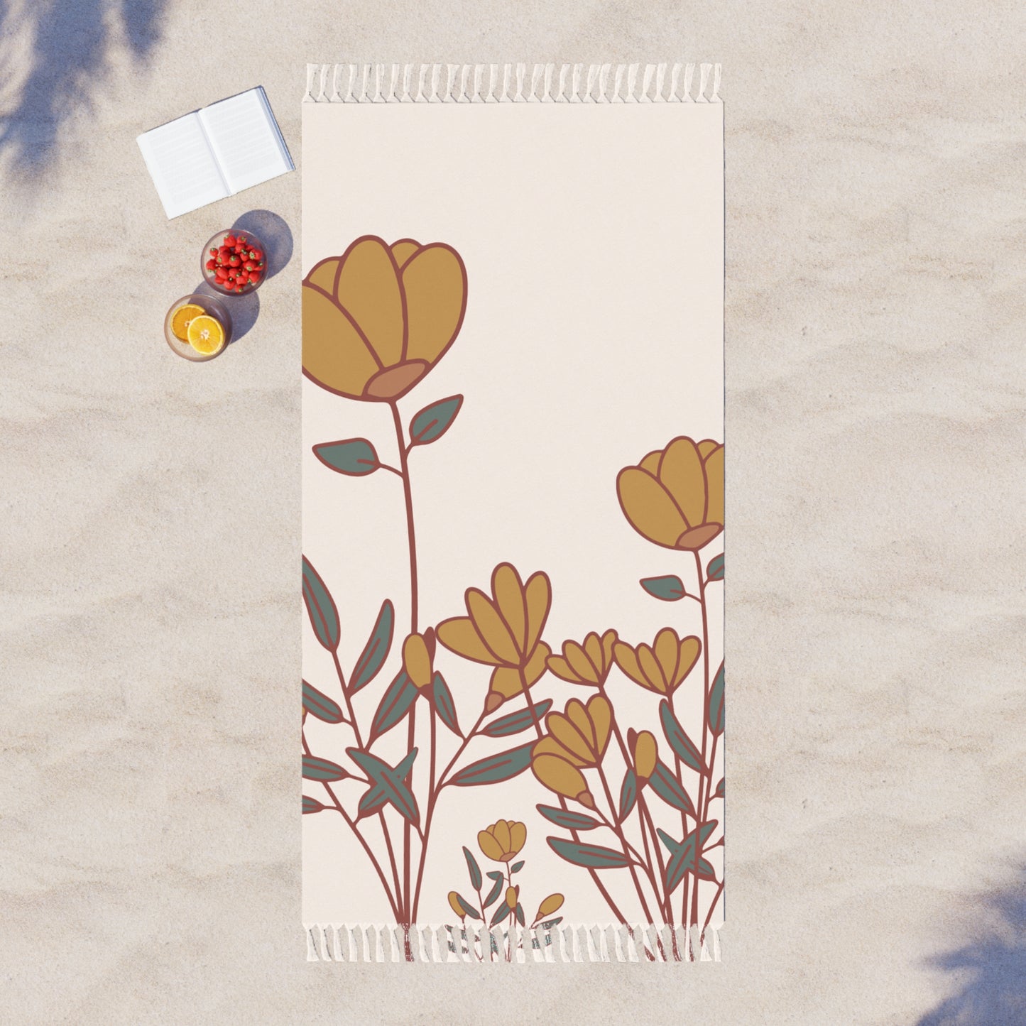 Boho Tulip flower Beach Cloth