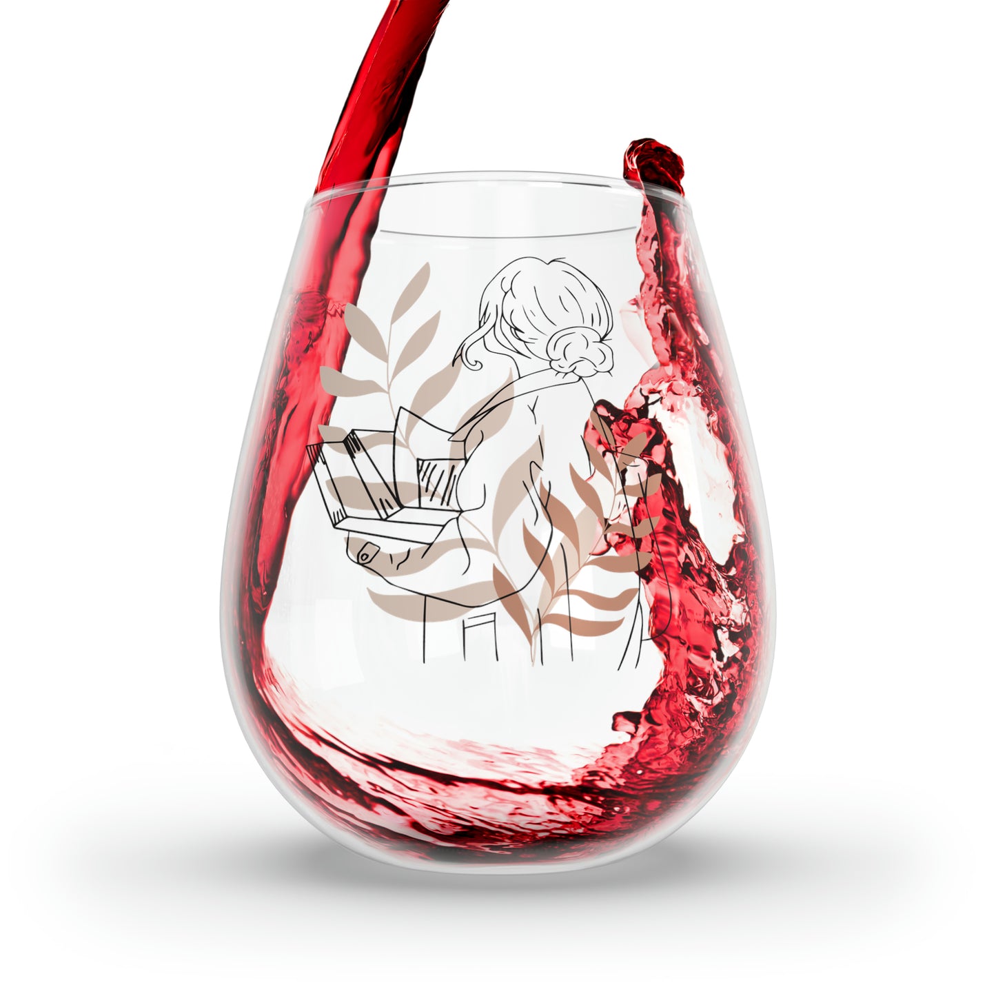 Book Lovers Stemless Wine Glass, 11.75oz