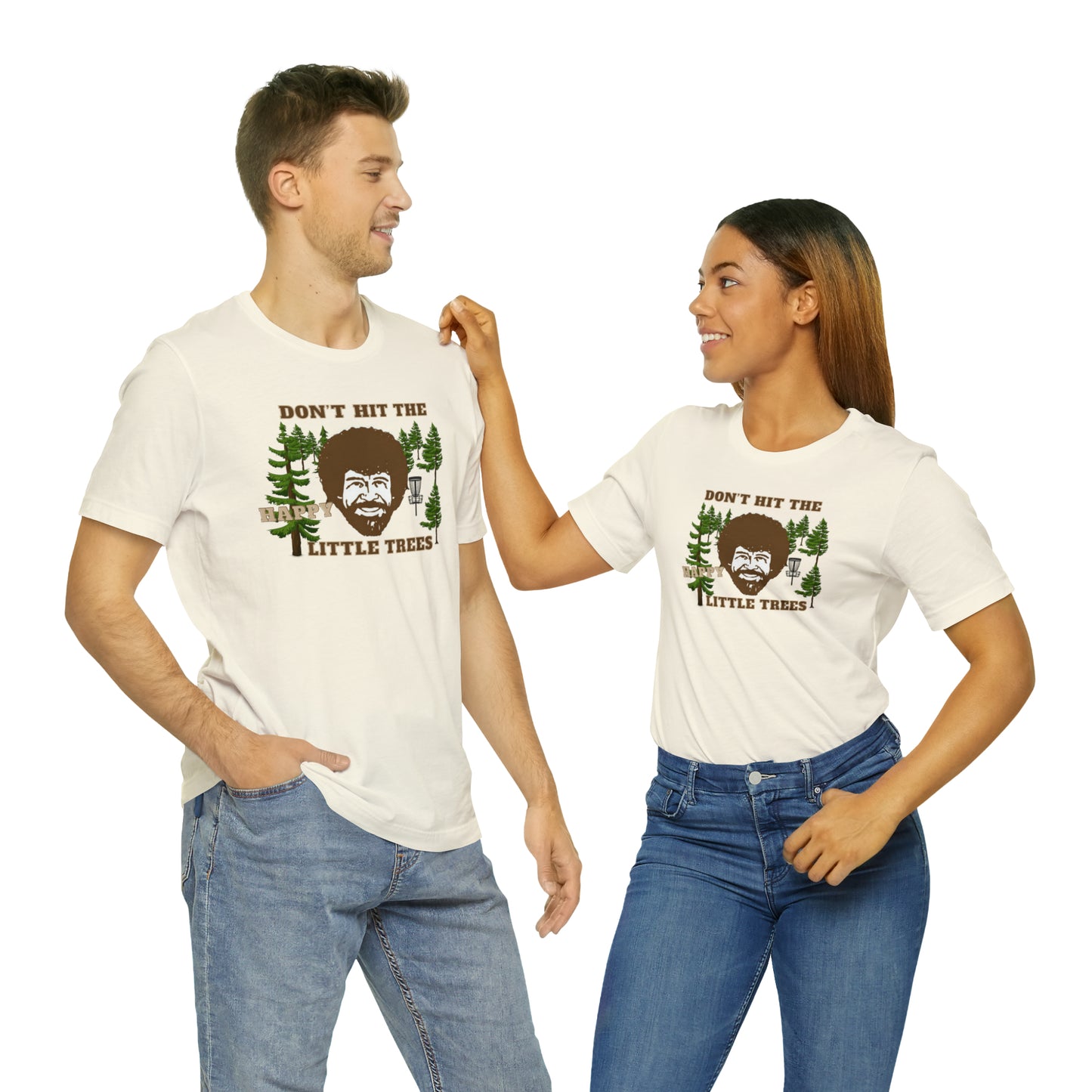 Unisex, men’s, and women’s disc golf Bob Ross shirt